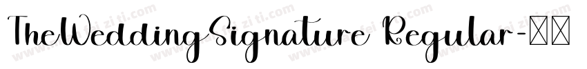 TheWeddingSignature Regular字体转换